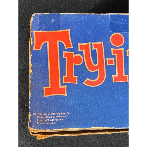 Vintage 1960 TRY IT! Milton Bradley Puzzle Cube Marble Skill Game ORIGINAL BOX! - Picture 7 of 15